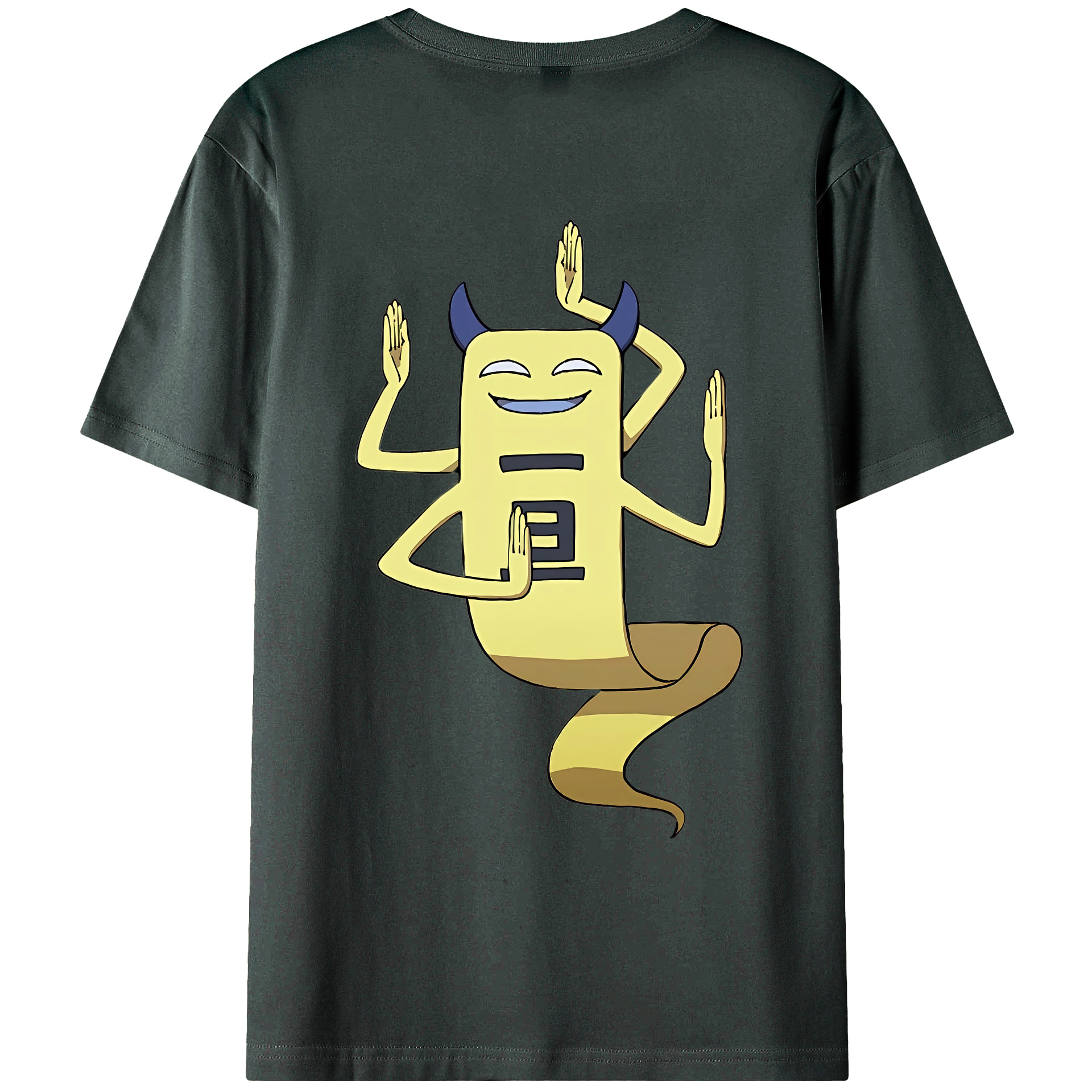 （画像用） 妖怪ウォッチ Yo-kai Watch 綿100％ メンズ半袖Tシャツ（バックプリント） 通気性